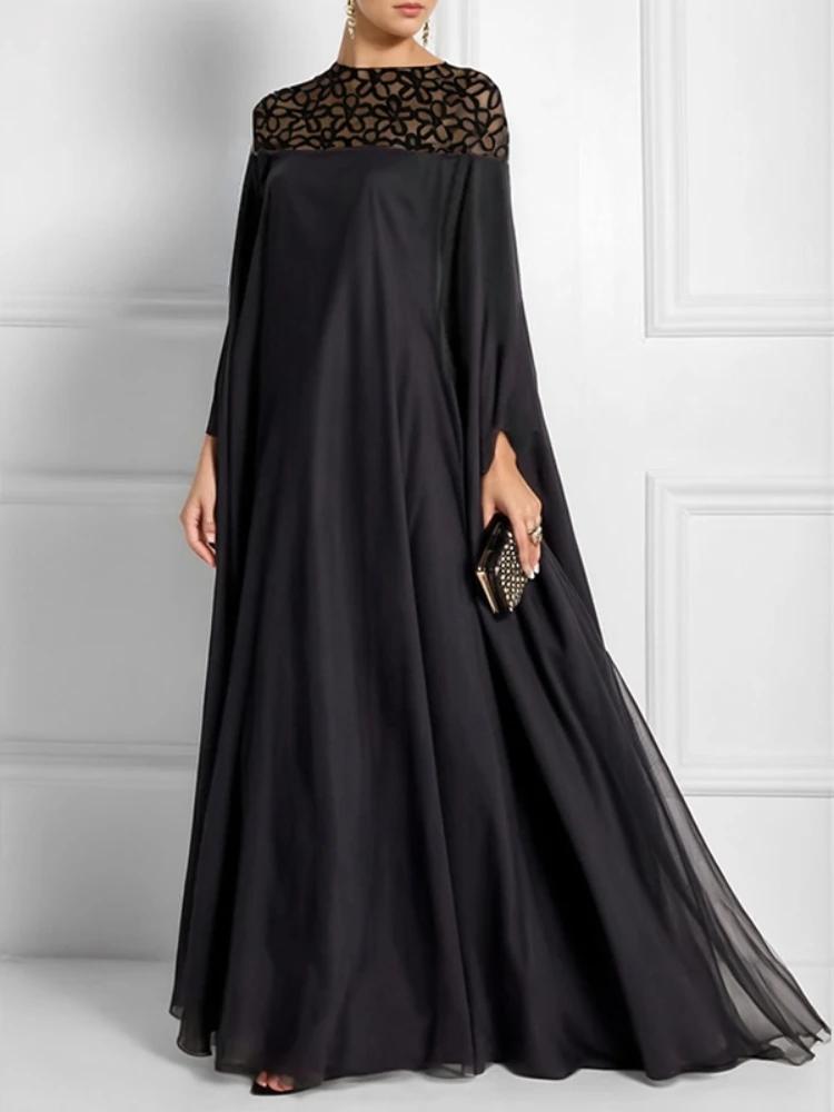  Batwing  Ƽ 巹 See-Through Maxi Dresses ο ĳ־ ũ  ߰    